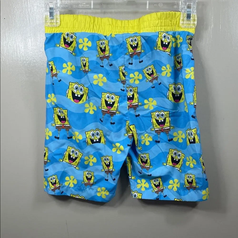 SpongeBob SquarePants Blue & Yellow Swim Trunks
